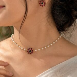 ruby-blossom-pearl-choker-set
