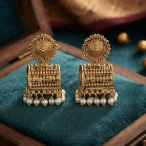 exquisite-antique-gold-jhumkas